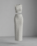 Matching two-piece co-ord set with a classic black-and-white polka dot pattern